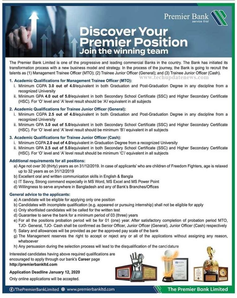 Premier Bank Ltd Job Circular 2020